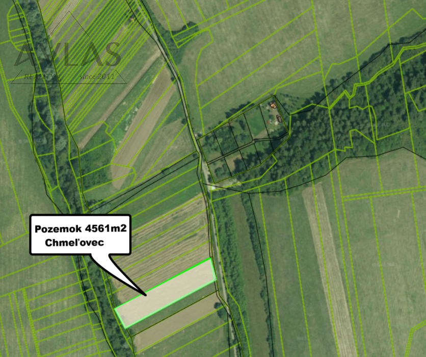 Investičný pozemok Chmeľovec okr. Prešov, 4561m2 — 11