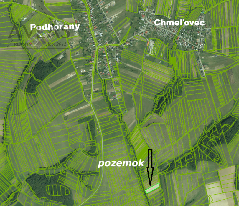 Investičný pozemok Chmeľovec okr. Prešov, 4561m2 — 12